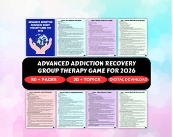 Sucht Genesung Gruppentherapie Arbeitsbuch | Nüchternheits- und Rückfallverhütungs-Aktivitäten | Arbeitsblätter zur Suchthilfe PDF