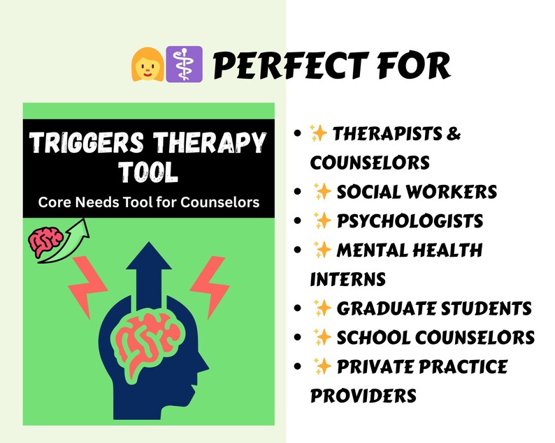 Therapy Triggers Workbook, Emotional Trigger Worksheet, CBT Tool (PDF ...