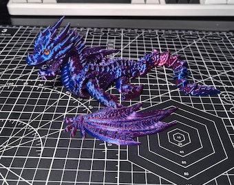 3D-gedruckter artikulierter Westerndrache – artikulierte Fantasy-Figur, RPG/DnD Tabletop-Dekor, Drachen-Zappelspielzeug