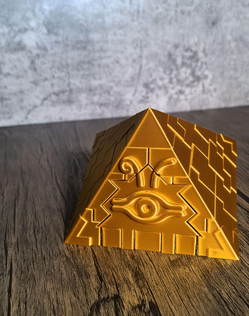 3D Printed Gold Millennium Puzzle and Millennium Sarcophagus Deck Box ...