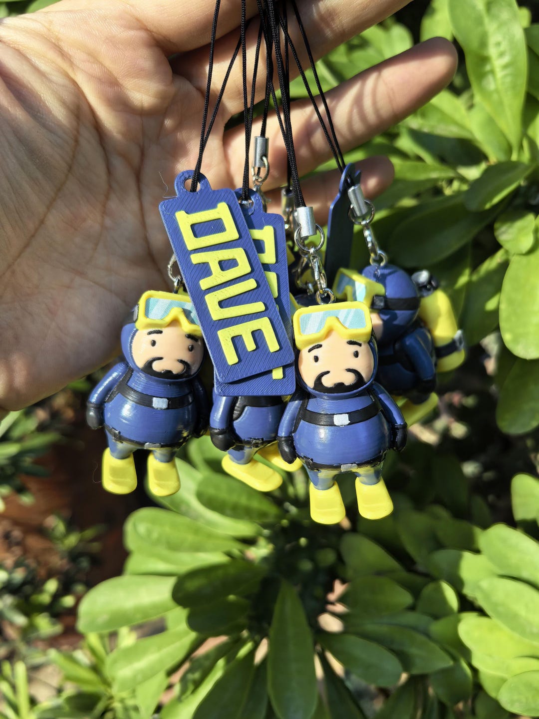 3d Printed Scuba Dave Diver Keychain Creative Backpack Accessory Gift ...