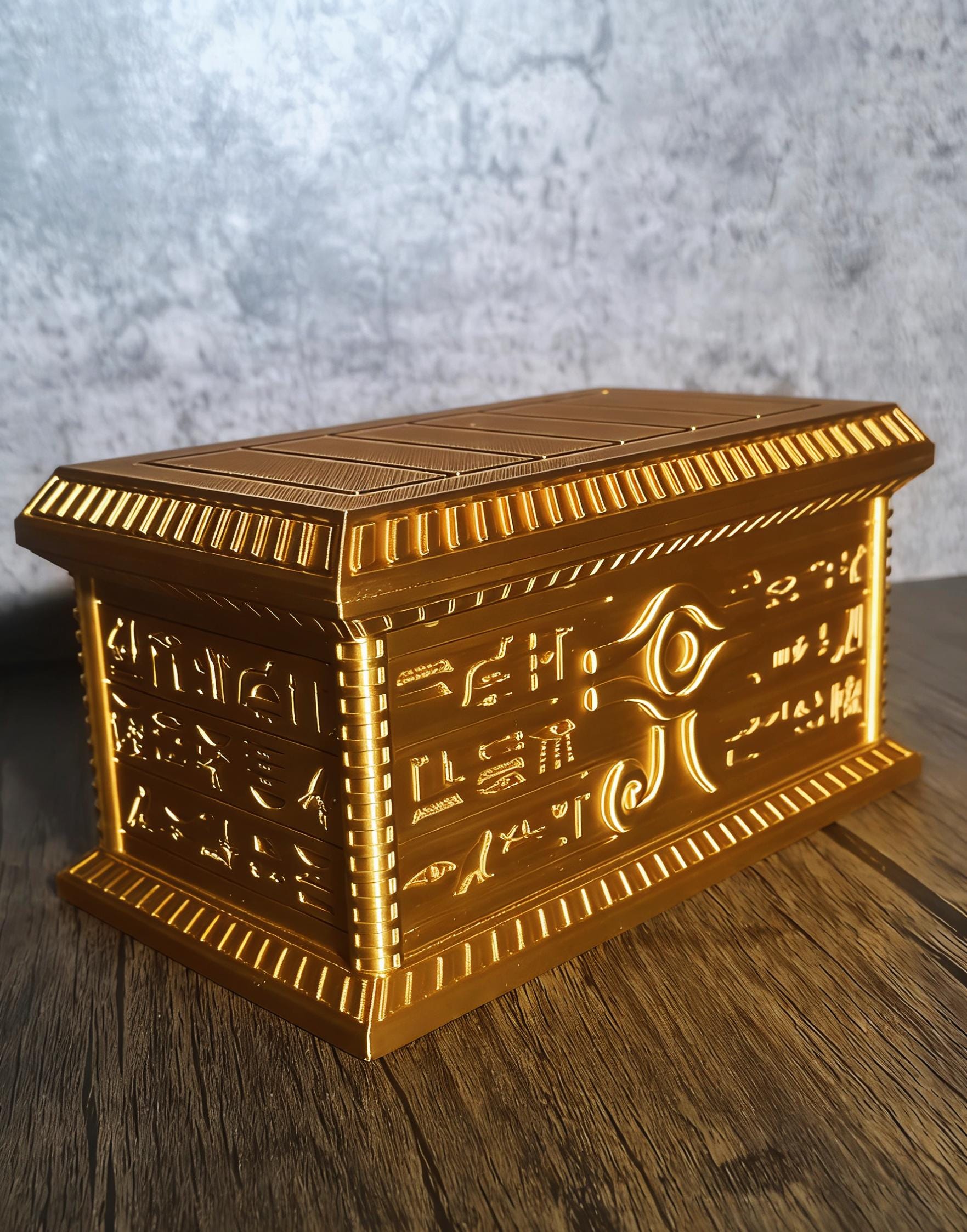 3D Printed Gold Millennium Puzzle and Millennium Sarcophagus Deck