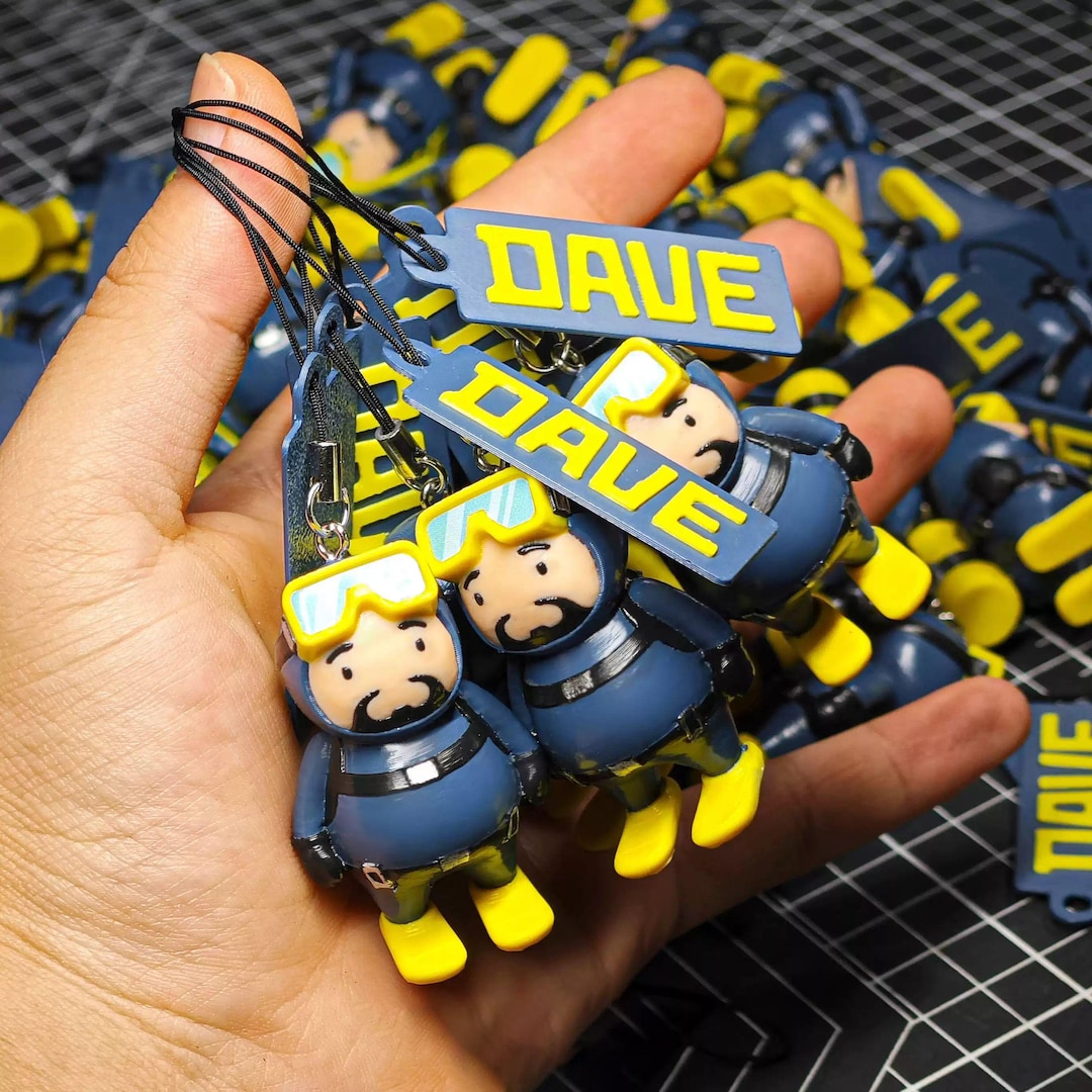 3d Printed Dave the Diver Keychain Creative Backpack Accessory Gift for ...