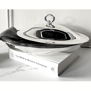 Gorham Silverplate Oval Serving Dish with Glass Insert | Elegant Vintage Serveware