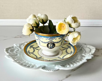 Wedgwood Madeleine Leigh Footed Cup & Saucer | England | Elegant Tea Set
