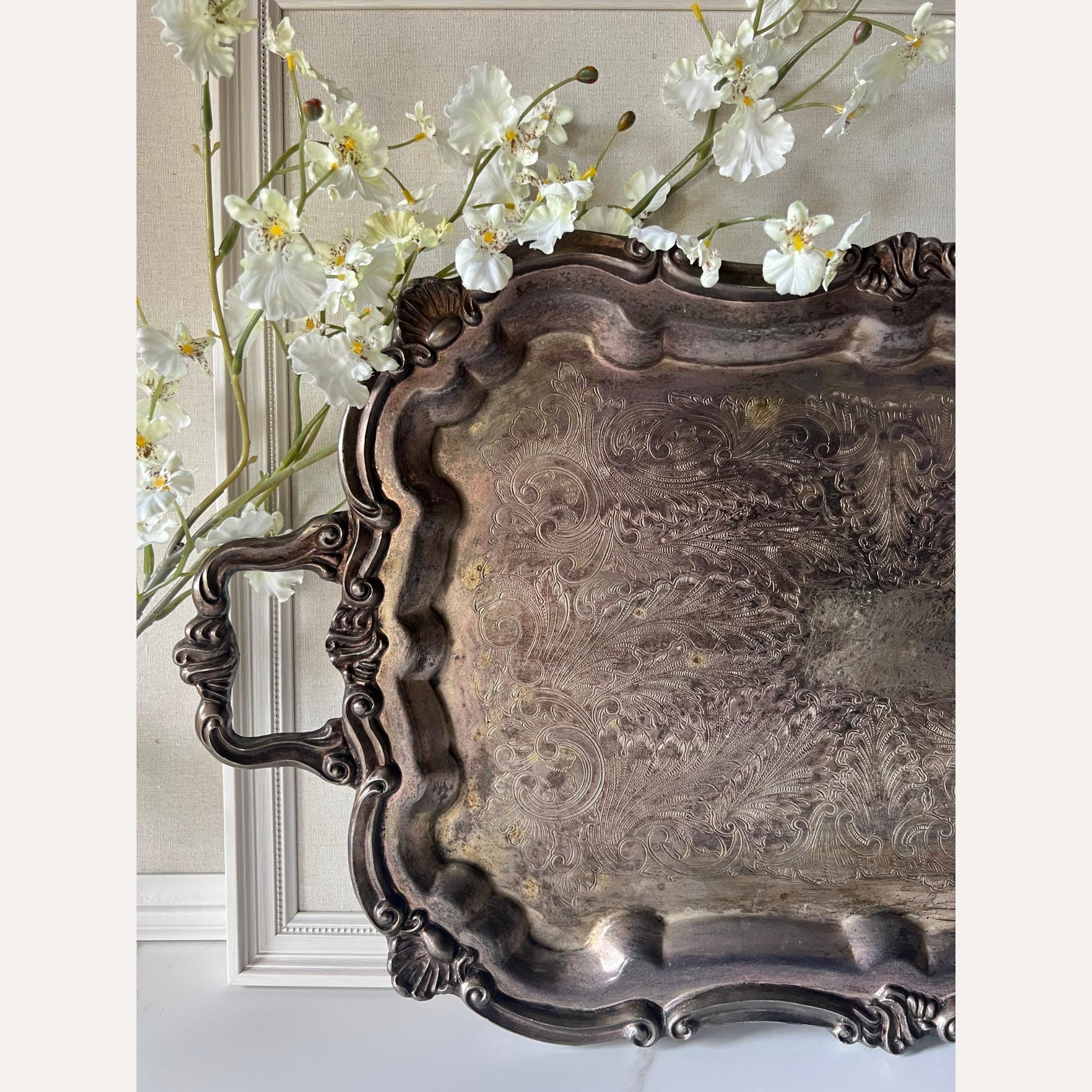Leonard Silver Serving Tray - Etsy