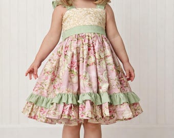 Boutique Vintage Rose dress -- size 18mos 7