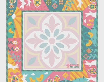 Bunny & Bloom Mahjong Mat
