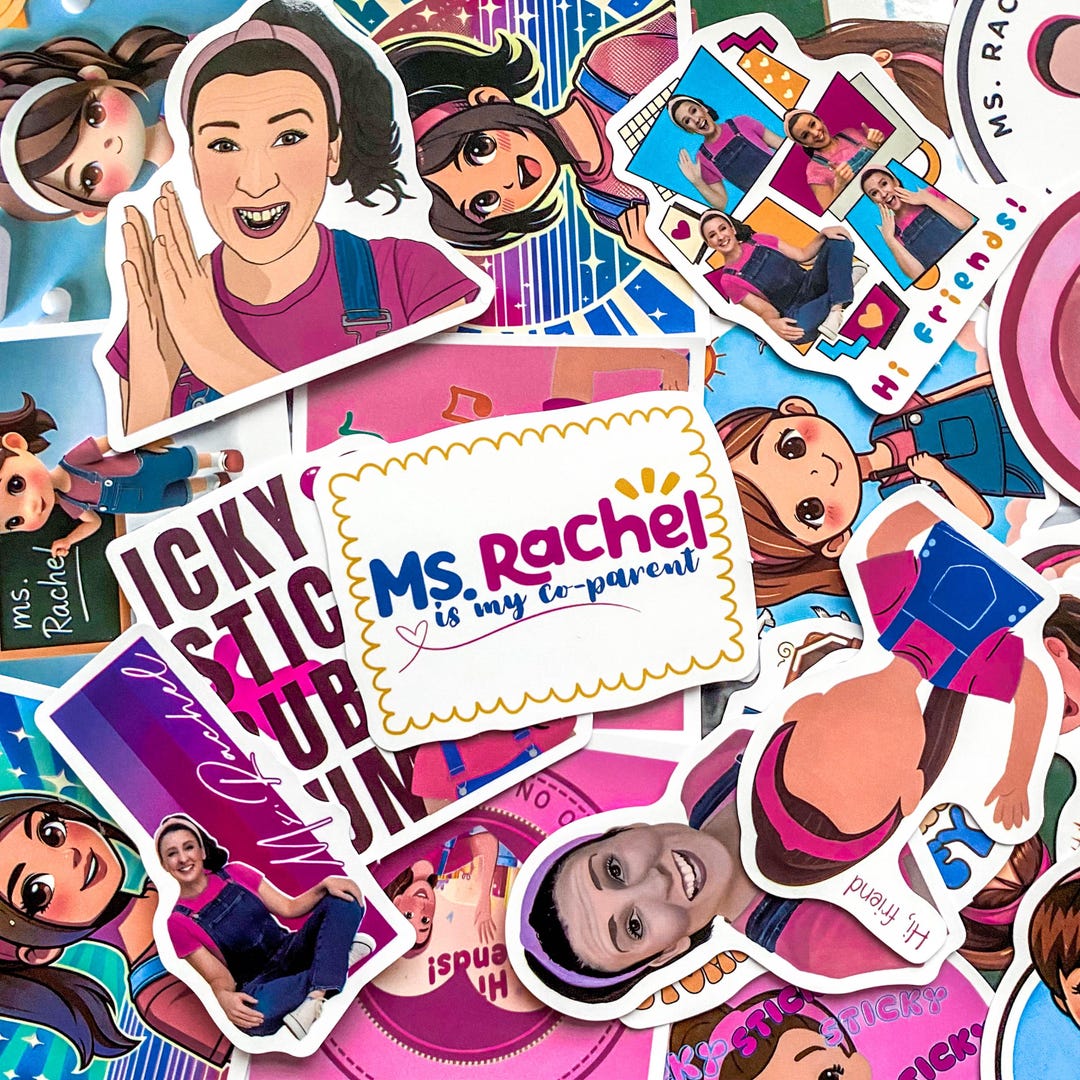 Pack of 50 Ms Rachel Stickers, Kids Learning Stickers, Friendly Teacher ...