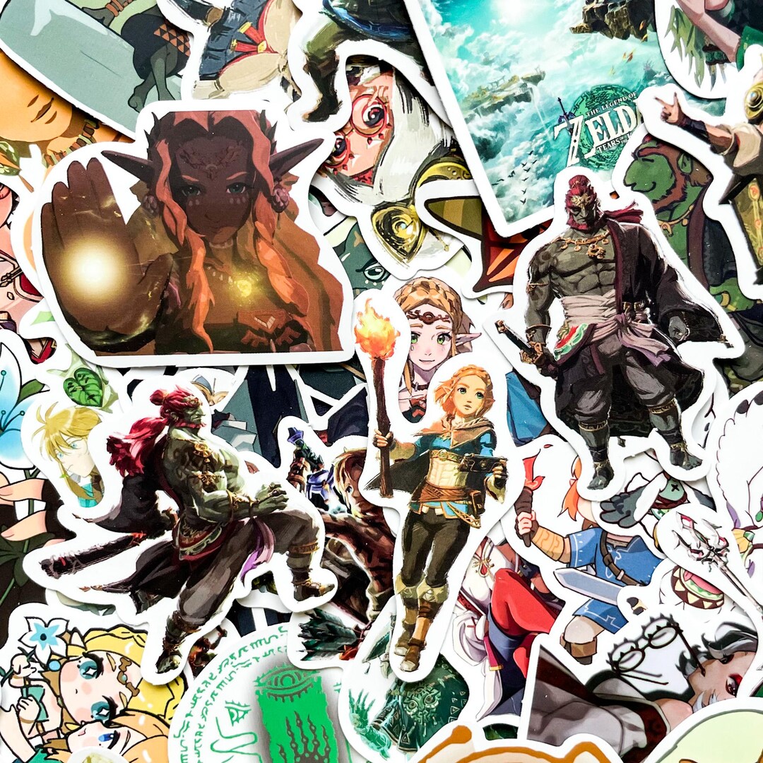 Pack of 50 Zelda Stickers, Tears of the Kingdom Stickers, Legend of ...