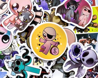 Pack of 50 The Binding of Isaac Game Stickers, Dark Cute Cartoon Stickers, Gamer Stickers, Waterproof Stickers for Game Fans, Teens