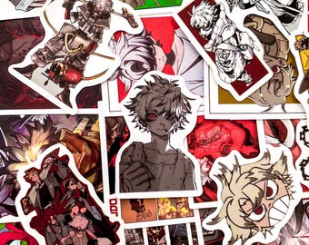 エンジン・ガチアクタステッカー - 大胆なマンガ風ビニール、アニメ