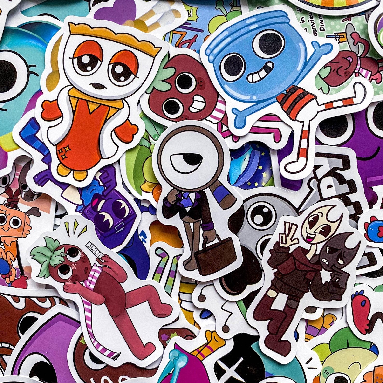 Pack of 50 Dandys World Stickers, Cute Game Character Stickers, Cartoon ...
