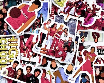 Pack of 50 High School Musical Stickers, HSM Movie Stickers, Teen Musical Film Stickers, Waterproof Nostalgic Stickers for Musical Fans