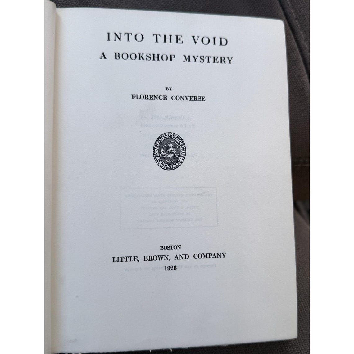 Florence Converse "Into the Void" First Edition 1926 RARE!, photo 3 of 5
