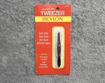 Vintage Revlon Slant Tip Tweezer NOS Made in USA Prop