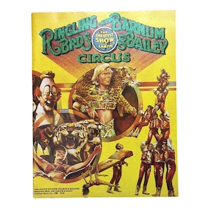 1980 109e Ringling Bros & Barnum Bailey Circus Programme souvenir à l'intérieur de l'affiche