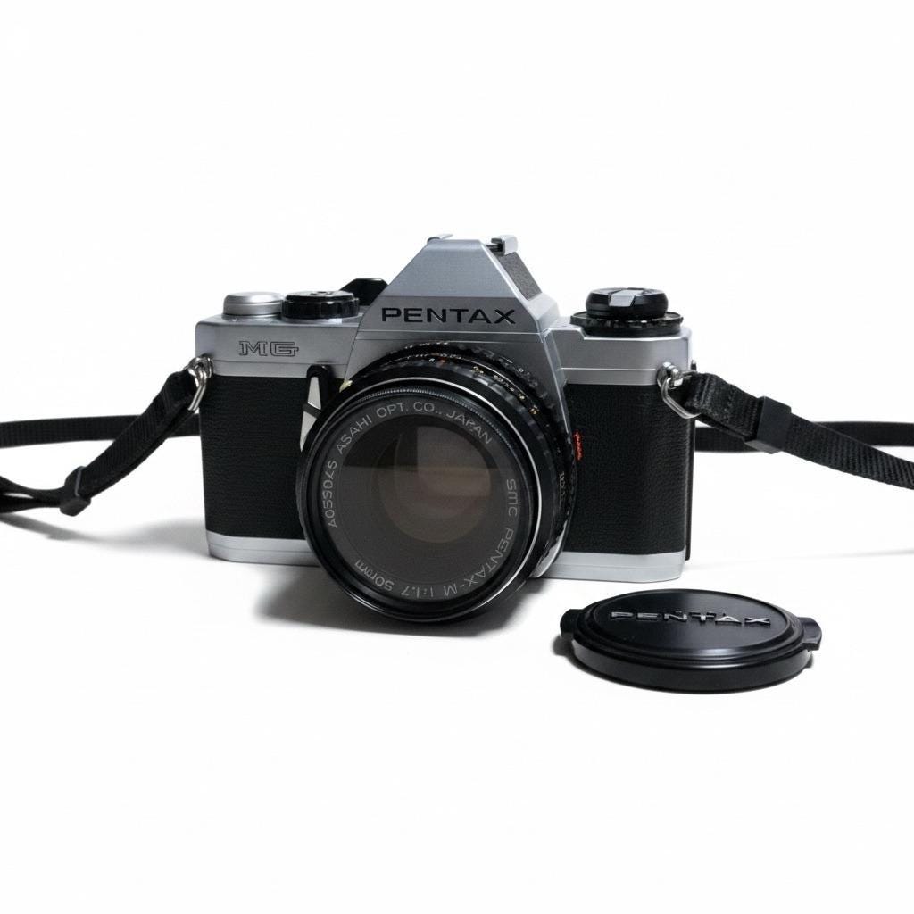 Pentax - MX SMC 50mm Pentax-M SLR with 35mm Lens f1.7 + Camera