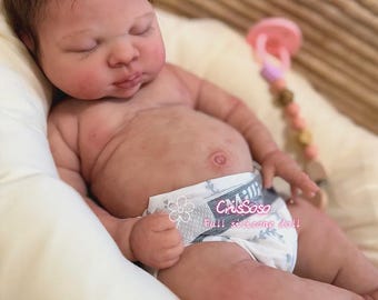 Full Silicone Reborn Baby 21" Handmade Realistic Baby Doll Boy Girl, Lifelike Soft Silicone Newborn, Collectible Art Doll, Gift for Birthday