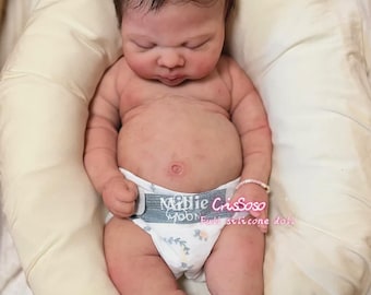 Full Silicone Reborn Baby Girl -21" Handmade Realistic Newborn Silicone Doll, Birthday Gift, Collectible Art Doll, Best Gift for Girl Boy