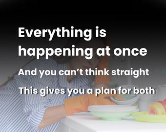 Overweldigende moeder-survivalkit, 17.00 uur routine + hulp bij vermoeidheid bij beslissingen, stoppen met schreeuwen, ondersteuning mentale belasting, afdrukbare pdf-tools voor ouderschap