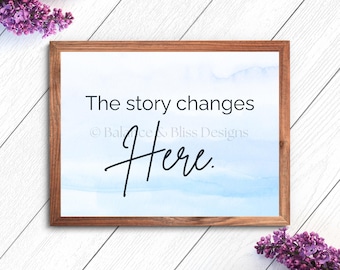 Inspirational Wall Art: Generational Healing Therapy Decor (Instant Download)