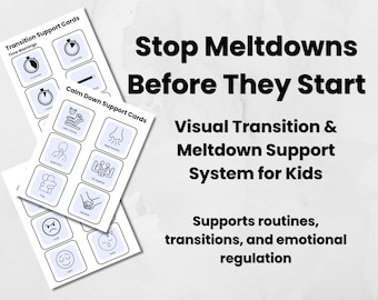 Visueel schemasysteem voor kinderen | Ondersteuningskit autisme ADHD kernsmelting (digitale download)