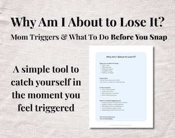 Mom Trigger Tool, waarom word ik zo getriggerd ouderschap, stop met schreeuwen voordat je knapt, overprikkelde moederhulp, ADHD Autisme Ouderschapsondersteuning