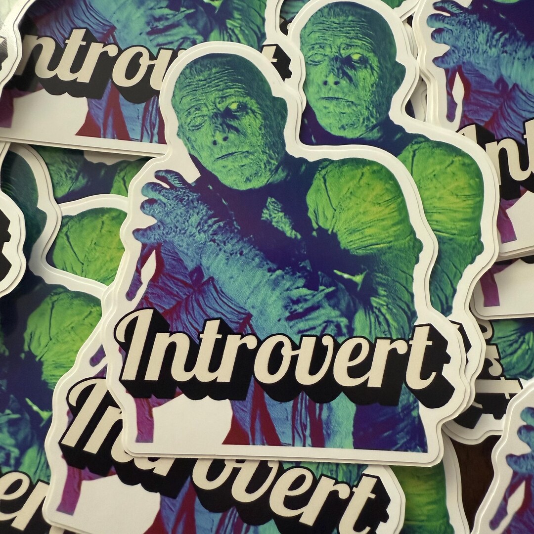 The Mummy's Ghost Introvert Sticker - Etsy