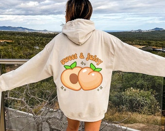 Peaches Hoodie | Kawaii Peach | Peach Clothes | Sweet & Juicy