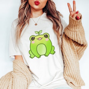 Kawaii Frog Shirt | Cute Kawaii Clothes | Gifts for Teenage Girls | Frog Lover Gift