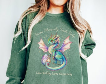 Dragon Egg Sweatshirt, Whimsigoth Sweater, Pastel Gothic Sweatshirt, Fairytale Alt Clothing, Fantasy Reader Gift, Light Academia Clothing
