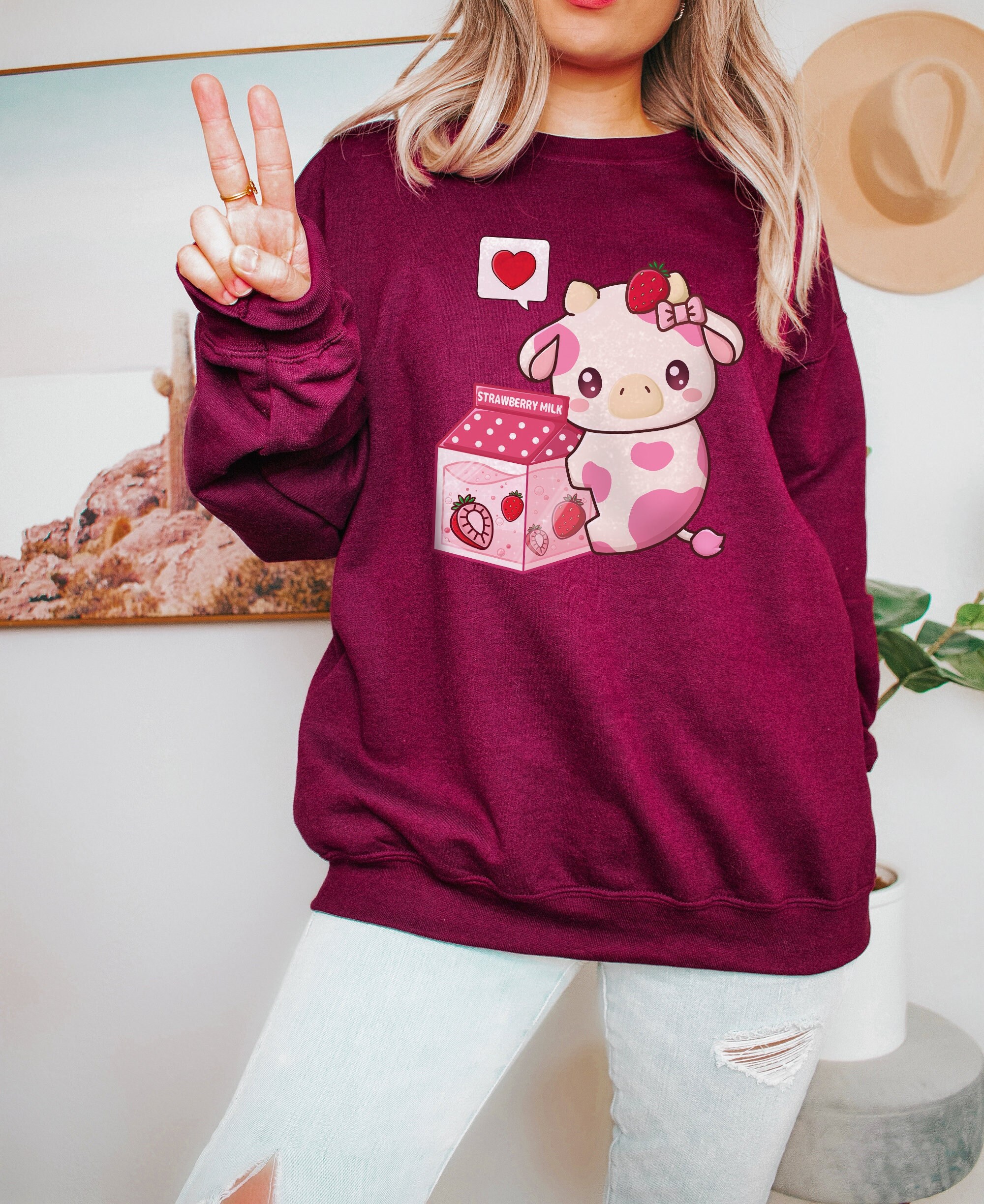 Strawberry milk sweater clearance