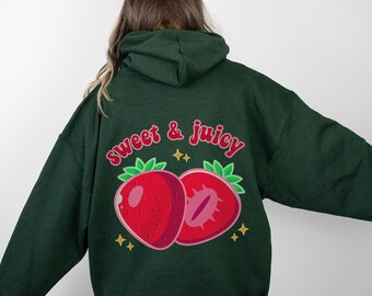 [RADINEO]★24FW★韓国人気★STRAWBERRY SWEATSHIRT Size XS | Women's Strawberry Hooded Sweatshirt - Kate Spade