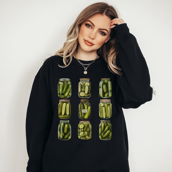 Pickle Sweatshirt | Pickle Juice Shirt | Vintage Pickle Jar Sweatshirt | Pickle Slut Shirt | Canned Pickle Lover Gift | Canning Jars Sweater