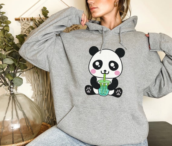 Cartoon panda hoodie hotsell