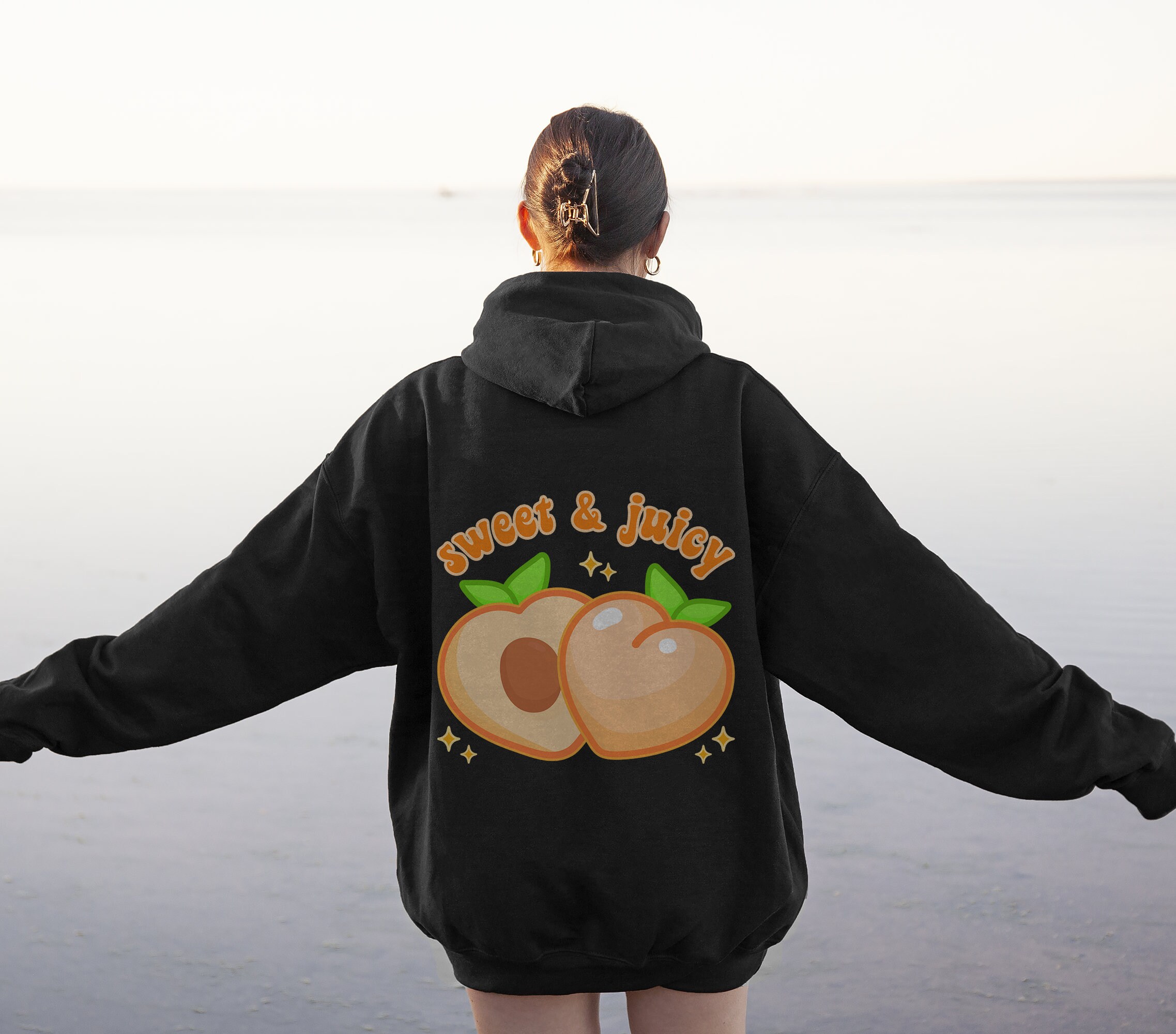 Peaches Hoodie | Kawaii Peach | Peach Clothes | Sweet & Juicy