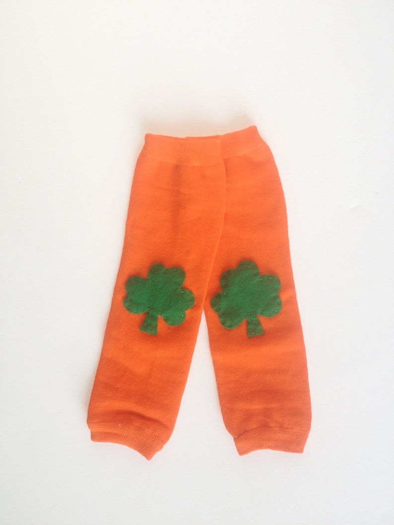 Shamrock St Patrick's Day Baby Leg Warmers image 1