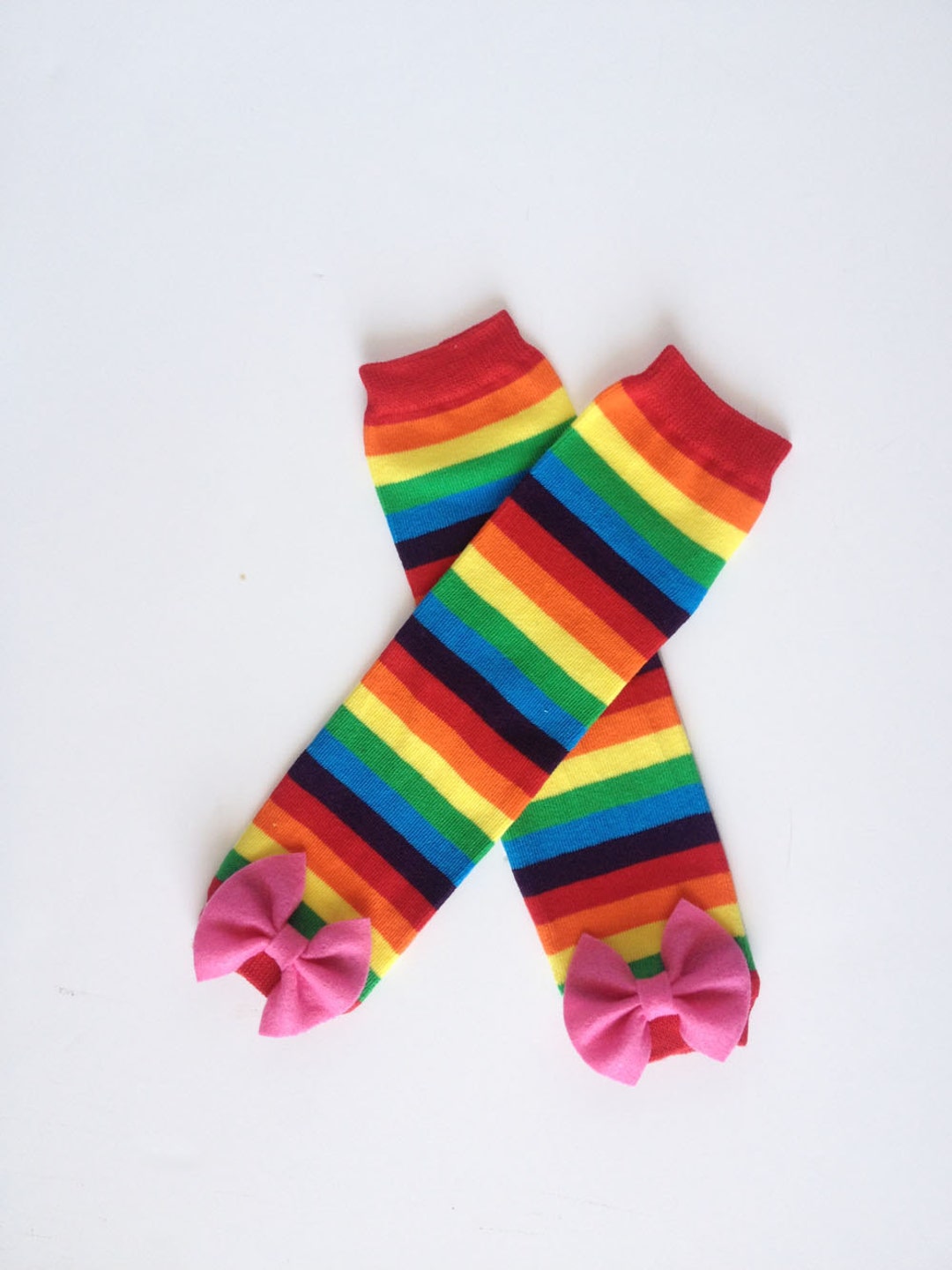 Rainbow Baby Leg Warmers With Bow Pick Your Own Color Bow - Etsy