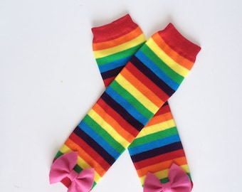 Rainbow Leg Warmers - Etsy