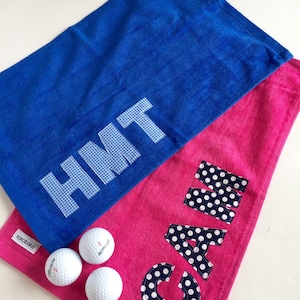 Personalized Youth Golf Towel, Pink Kids Golf Towel for Girls, Pink Youth Golf Towel image 3