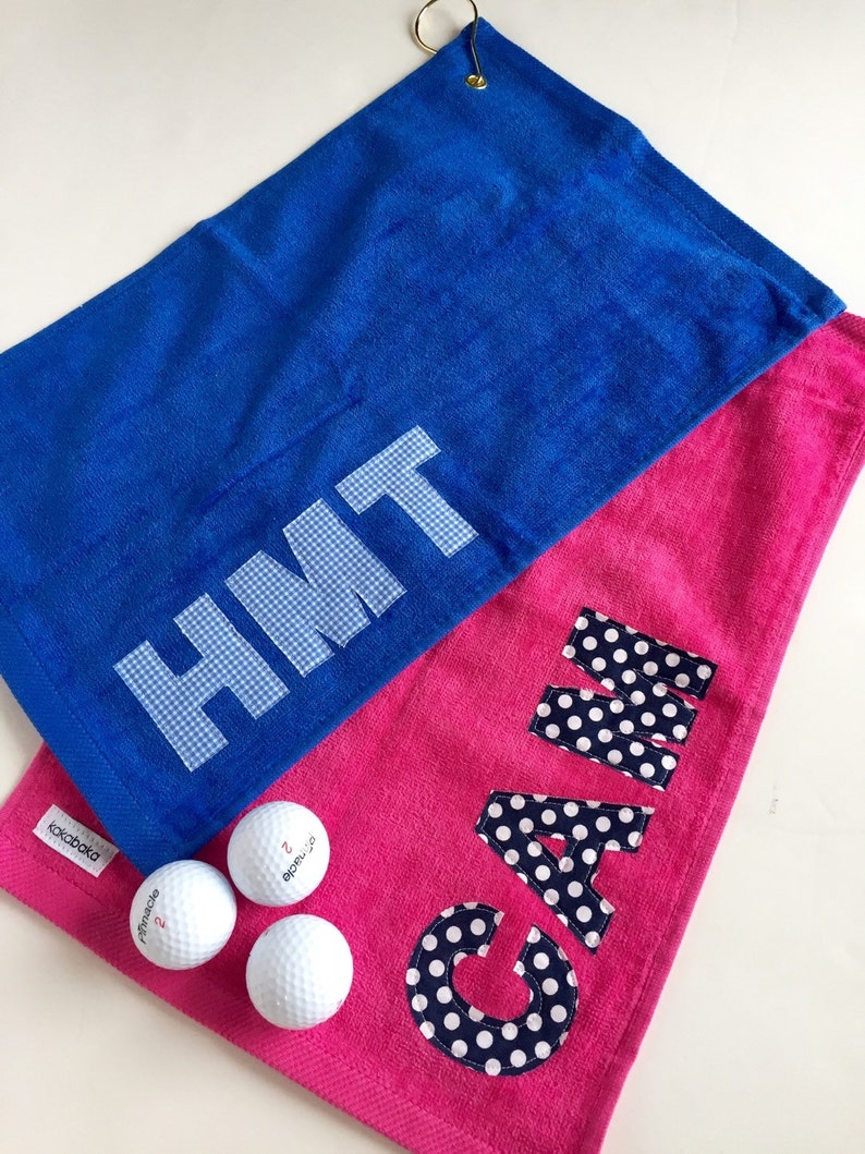 Personalized Youth Golf Towel, Pink Kids Golf Towel for Girls, Pink Youth Golf Towel image 3