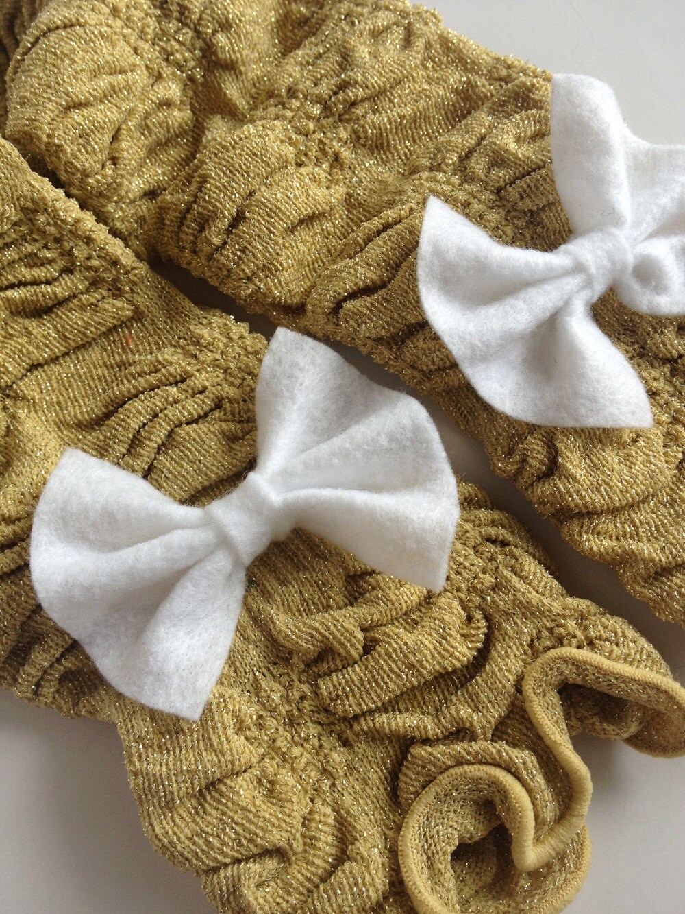 Gold Baby Leg Warmers with Any Color Bow Etsy