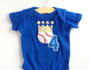 Royals Baseball Crown Baby bodysuit, Kansas City Shirt