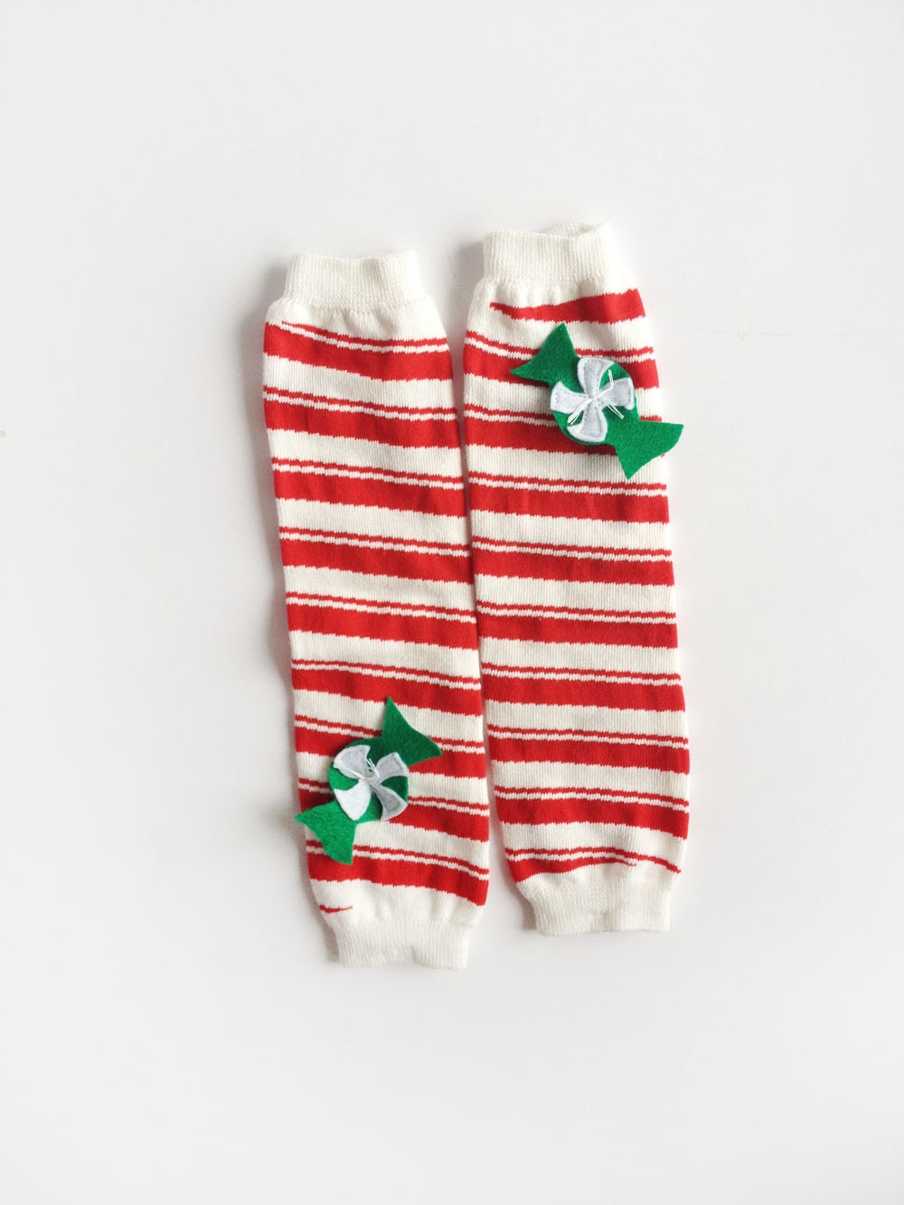 Christmas Baby Leg Warmers: Candy Cane Striped With Peppermint - Etsy