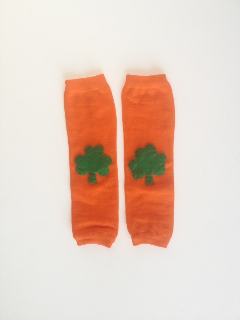 Shamrock St Patrick's Day Baby Leg Warmers image 3