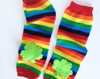 Shamrock St Patrick's Day Baby Leg Warmers