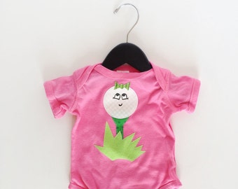 Roze meisje Golf ééndelig pak kleine Caddy