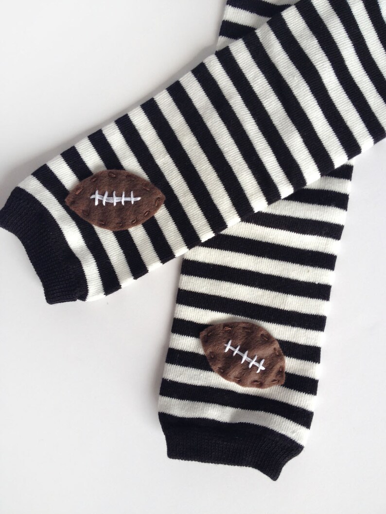 Football Baby Leg Warmers Black and White Stripes With Etsy