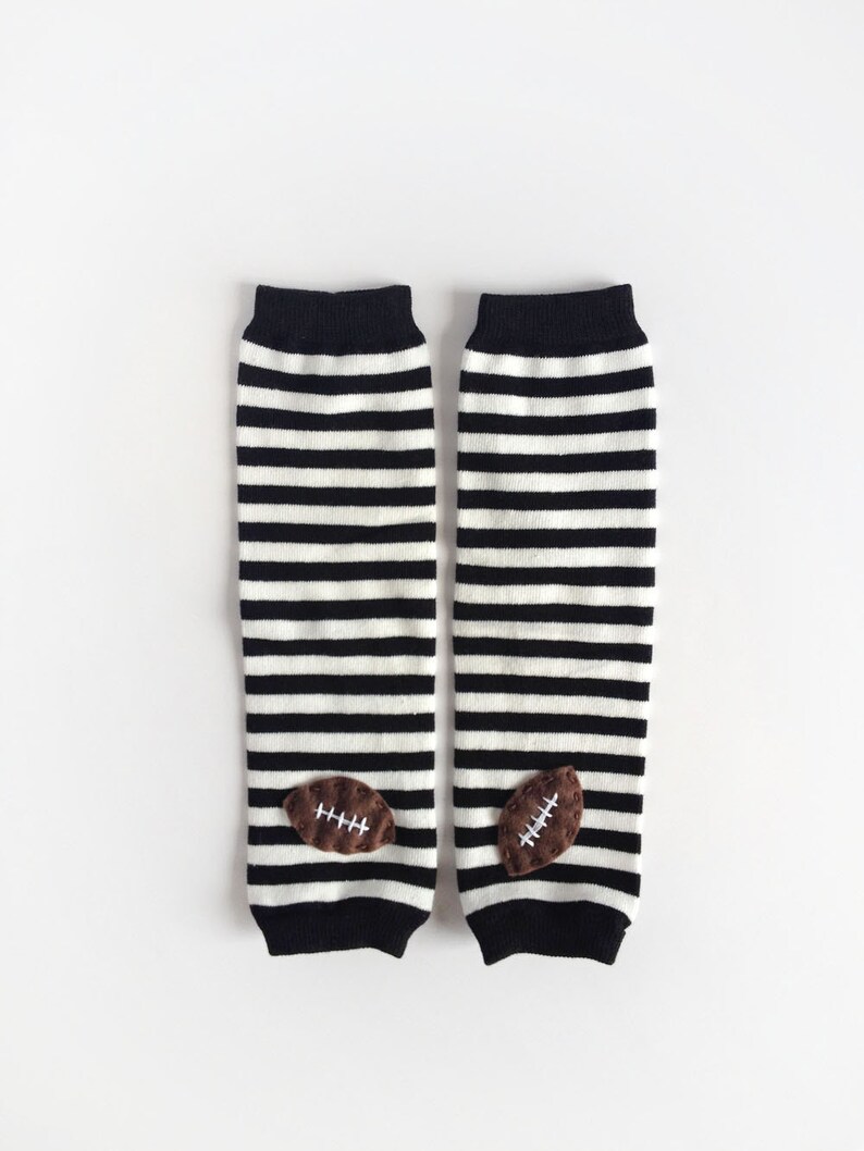Football Baby Leg Warmers Black and White Stripes With Etsy